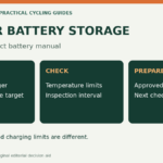 E-Bike Battery Winter Storage: A Practical Checklist checklist and comparison diagram